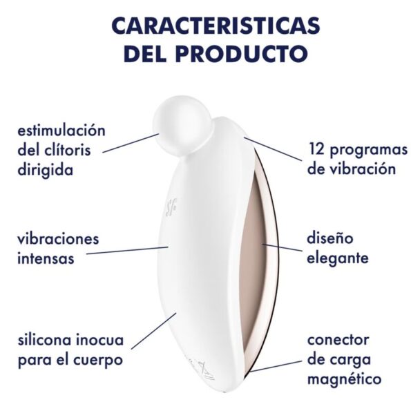SATISFYER - SPOT ON 2 VIBRATEUR LAY-ON BLANC-SATISFYER VIBRATOR-sextoys-lingerie-bdsm-hygiène-sexshop