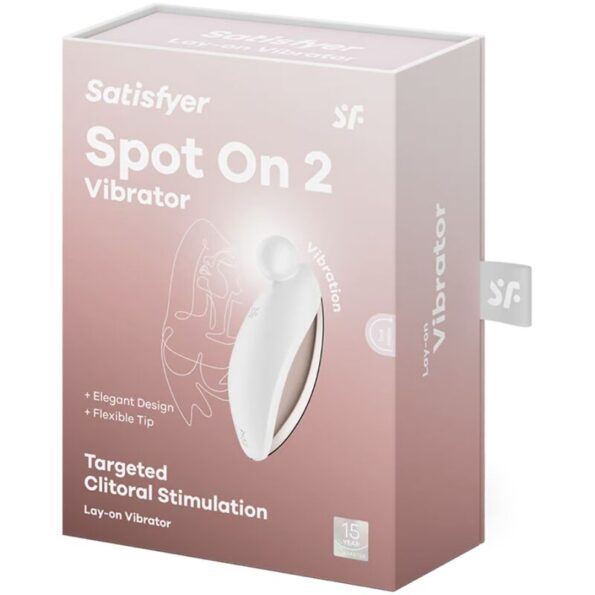 SATISFYER - SPOT ON 2 VIBRATEUR LAY-ON BLANC-SATISFYER VIBRATOR-sextoys-lingerie-bdsm-hygiène-sexshop