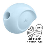 SATISFYER - STIMULATEUR ET VIBRATEUR D'IMPULSIONS D'AIR SUGAR RUSH BLEU-SATISFYER AIR PULSE-sextoys-lingerie-bdsm-hygiène-sexshop