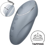 SATISFYER – TAP & CLIMAX 1 VIBRATEUR LAY-ON GRIS