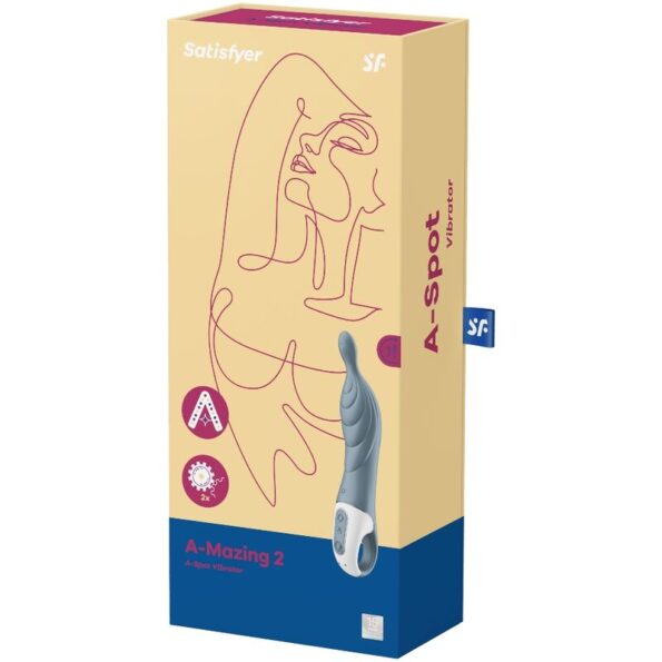 SATISFYER - VIBRATEUR AMAZING 2 ASPOT GRIS-SATISFYER VIBRATOR-sextoys-lingerie-bdsm-hygiène-sexshop
