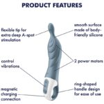 SATISFYER – VIBRATEUR AMAZING 2 ASPOT GRIS