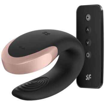 SATISFYER - VIBRATEUR DOUBLE LOVE LUXURY PARTNER NOIR-SATISFYER PARTNER-sextoys-lingerie-bdsm-hygiène-sexshop
