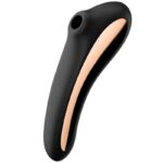SATISFYER - VIBRATEUR DUAL KISS AIR PULSE NOIR-SATISFYER AIR PULSE-sextoys-lingerie-bdsm-hygiène-sexshop