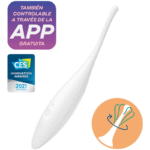 SATISFYER - VIBRATEUR  POINTE DE CLIT TWIRLING JOY BLANC-SATISFYER CONNECT-sextoys-lingerie-bdsm-hygiène-sexshop