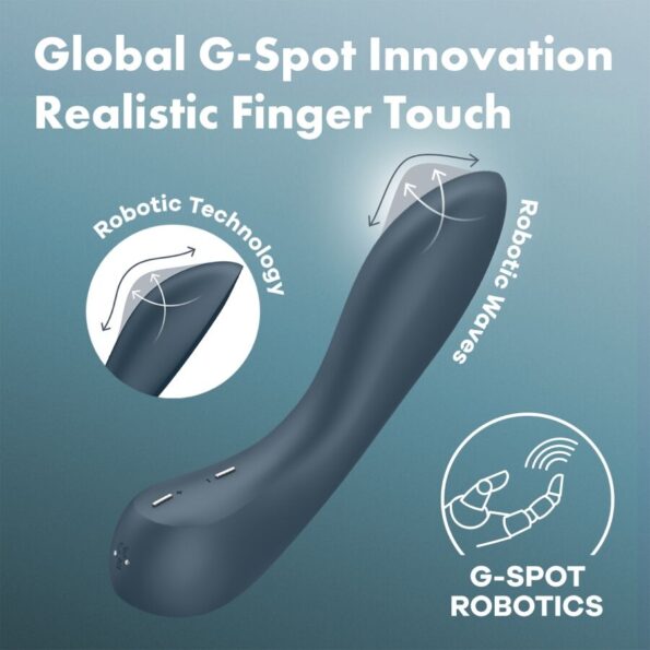 SATISFYER - VIBRATEUR PROGRAMME 12 VIBRATIONS G-SPOT WAVE 4 GRIS FONCÉ-SATISFYER VIBRATOR-sextoys-lingerie-bdsm-hygiène-sexshop