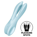 SATISFYER - VIBRATEUR THREESOME 1 BLEU-SATISFYER VIBRATOR-sextoys-lingerie-bdsm-hygiène-sexshop