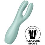 SATISFYER - VIBRATEUR THREESOME 3 MENTHE-SATISFYER VIBRATOR-sextoys-lingerie-bdsm-hygiène-sexshop