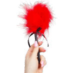 SECRETPLAY - DUSTER DE MARABOU ROUGE-SECRETPLAY 100% FETISH-sextoys-lingerie-bdsm-hygiène-sexshop