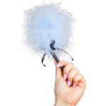 SECRETPLAY - DUSTER MARABOU BLEU CLAIR-SECRETPLAY 100% FETISH-sextoys-lingerie-bdsm-hygiène-sexshop