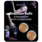SECRETPLAY - ENSEMBLE DE BOULES BRÉSILIENNES  FRAISE ET CHAMPAGNE-SECRETPLAY COSMETIC-sextoys-lingerie-bdsm-hygiène-sexshop