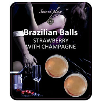 SECRETPLAY - ENSEMBLE DE BOULES BRÉSILIENNES  FRAISE ET CHAMPAGNE-SECRETPLAY COSMETIC-sextoys-lingerie-bdsm-hygiène-sexshop