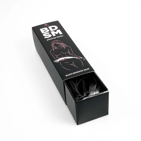 SECRETPLAY - FOUET DE BONDAGE NOIR  COLLECTION BDSM-SECRETPLAY 100% FETISH-sextoys-lingerie-bdsm-hygiène-sexshop