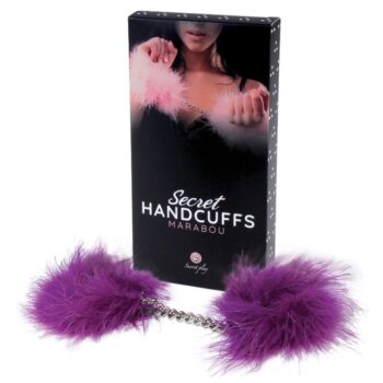 SECRETPLAY - MENOTTES MARABOU VIOLET-SECRETPLAY 100% FETISH-sextoys-lingerie-bdsm-hygiène-sexshop