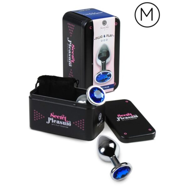 SECRETPLAY - PLUG ANAL BLEU M-SECRETPLAY TOYS-sextoys-lingerie-bdsm-hygiène-sexshop