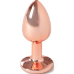 SECRETPLAY - PLUG ANAL EN MÉTAL OR ROSE PETITE TAILLE 7 CM-SECRETPLAY TOYS-sextoys-lingerie-bdsm-hygiène-sexshop