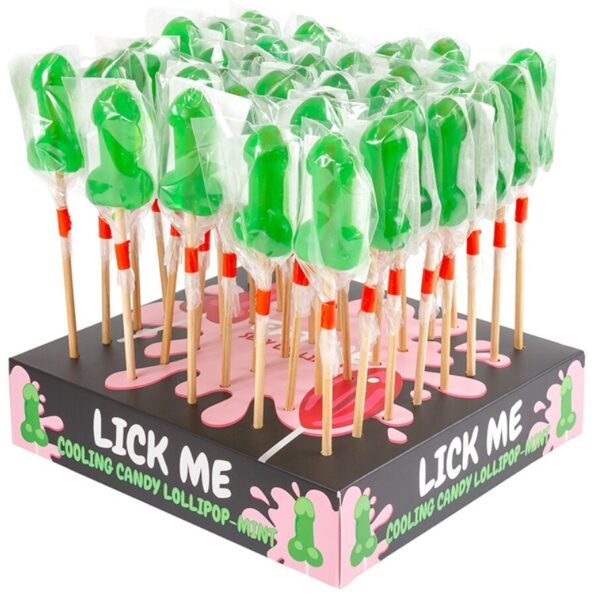 SECRETPLAY - PRÉSENTOIR DE SUCETTES PÉNIS À LA MENTHE AVEC EFFET FROID (40 UNITÉS)-SECRETPLAY COSMETIC-sextoys-lingerie-bdsm-hygiène-sexshop