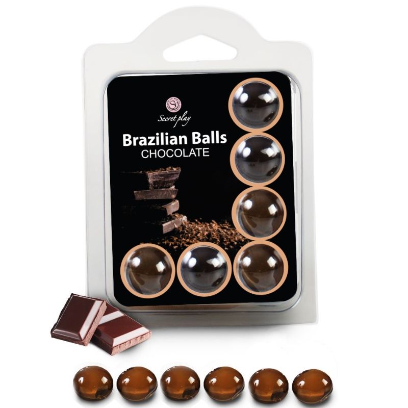 SECRETPLAY - SET 6 BOULES BRÉSILIENNES CHOCOLAT SECRETPLAY - SET 6 BOULES BRÉSILIENNES CHOCOLAT-SECRETPLAY COSMETIC-sextoys-lingerie-bdsm-hygiène-sexshop