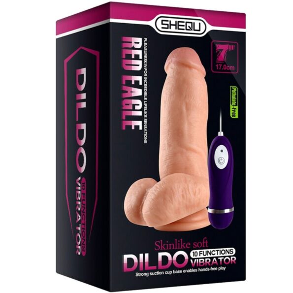 SHEQU - DILDO VIBRATEUR RED EAGLE AVEC TÉLÉCOMMANDE 17 CM-SHEQU-sextoys-lingerie-bdsm-hygiène-sexshop