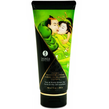 SHUNGA - CRÈME DE MASSAGE POIRE & THÉ VERT 200 ML-SHUNGA MASSAGE CREAM-sextoys-lingerie-bdsm-hygiène-sexshop