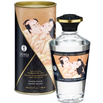 SHUNGA - HUILE DE MASSAGE EFFET CHALEUR SAVEUR VANILLE FÉTICHE 100 ML-SHUNGA OILS-sextoys-lingerie-bdsm-hygiène-sexshop