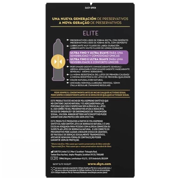 SKYN - PRÉSERVATIFS ULTRA-FINS ELITE 10 UNITÉS-SKYN-sextoys-lingerie-bdsm-hygiène-sexshop