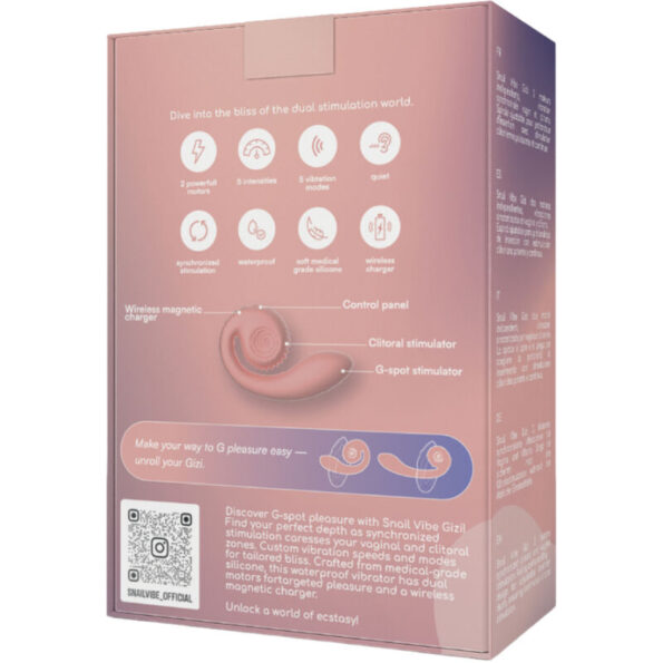 SNAIL VIBE - STIMULATEUR DOUBLE GIZI ROSE-SNAIL VIBE-sextoys-lingerie-bdsm-hygiène-sexshop