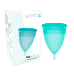 STERCUP - COUPE MENSTRUELLE EN SILICONE FDA AIGUE-MARINE - TAILLE L-STERCUP-sextoys-lingerie-bdsm-hygiène-sexshop