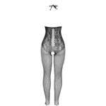 SUBBLIME – 951849 BODYSTOCKING RÉSILLE OUVERT ET COL LICOU NOIR TAILLE UNIQUE