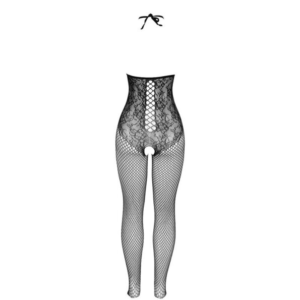 SUBBLIME - 951849 BODYSTOCKING RÉSILLE OUVERT ET COL LICOU NOIR TAILLE UNIQUE-SUBBLIME BODYSTOCKINGS-sextoys-lingerie-bdsm-hygiène-sexshop