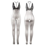 SUBBLIME – 951993 BODYSTOCKING RÉSILLE TRANSPARENTE NOIRE SANS FOURRURE TAILLE UNIQUE