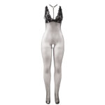 SUBBLIME – 951993 BODYSTOCKING RÉSILLE TRANSPARENTE NOIRE SANS FOURRURE TAILLE UNIQUE