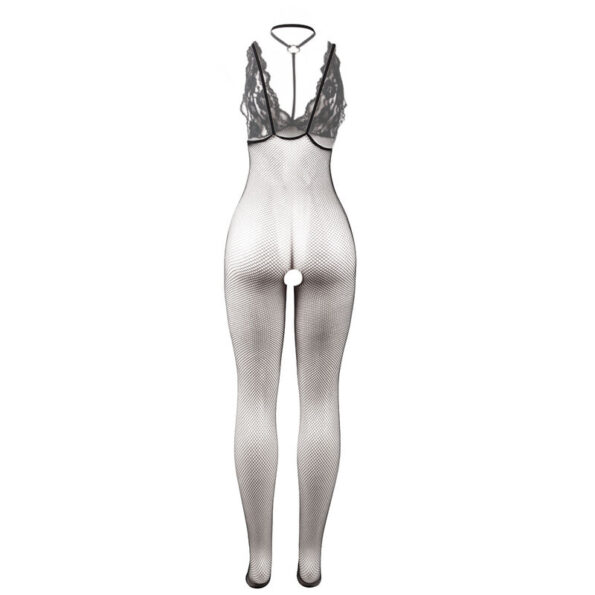SUBBLIME - 951993 BODYSTOCKING RÉSILLE TRANSPARENTE NOIRE SANS FOURRURE TAILLE UNIQUE-SUBBLIME BODYSTOCKINGS-sextoys-lingerie-bdsm-hygiène-sexshop