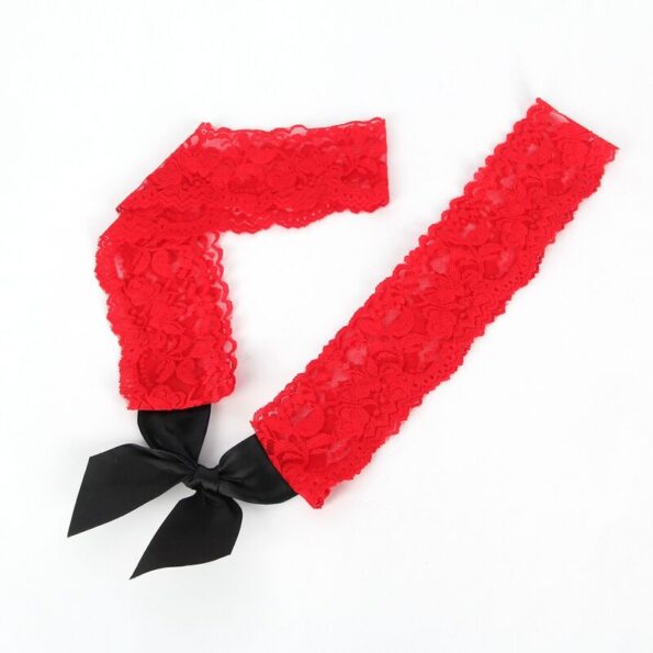 SUBBLIME - 952068 ROBE COURTE EN RÉSILLE AVEC COUTURES NOIRES ET ROUGES TAILLE UNIQUE-SUBBLIME DRESSES-sextoys-lingerie-bdsm-hygiène-sexshop