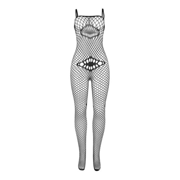 SUBBLIME - 952112 BODYSTOCKING RESILLE AVEC DETAILS SUR LA POITRINE ET LE VENTRE NOIR TAILLE UNIQUE-SUBBLIME BODYSTOCKINGS-sextoys-lingerie-bdsm-hygiène-sexshop