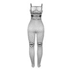 SUBBLIME – 952112 BODYSTOCKING RESILLE AVEC DETAILS SUR LA POITRINE ET LE VENTRE NOIR TAILLE UNIQUE