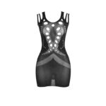 SUBBLIME – 952198 ROBE RESILLE AVEC DIAMANTS BRILLANTS NOIR TAILLE UNIQUE