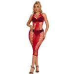 SUBBLIME – 952327 ROBE LONGUE RÉSEILLE ROUGE TAILLE UNIQUE