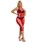 SUBBLIME – 952327 ROBE LONGUE RÉSEILLE ROUGE TAILLE UNIQUE