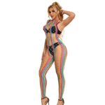 SUBBLIME – 952358 ROBE RÉSILLE COL LICOU ARC-EN-CIEL TAILLE UNIQUE
