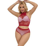 SUBBLIME – 952402 ENSEMBLE RESILLE AVEC LOSANGES ROSES TAILLE UNIQUE