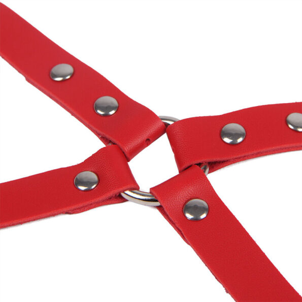SUBBLIME - 953706 MENOTTES AVEC CEINTURE DE BONDAGE ROUGE TAILLE UNIQUE-SUBBLIME FETISH-sextoys-lingerie-bdsm-hygiène-sexshop