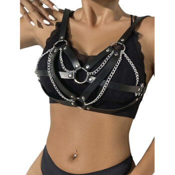 SUBBLIME - 953713 CEINTURE PUNK BONDAGE BOUCLE MÉTAL NOIRE TAILLE UNIQUE-SUBBLIME FETISH-sextoys-lingerie-bdsm-hygiène-sexshop
