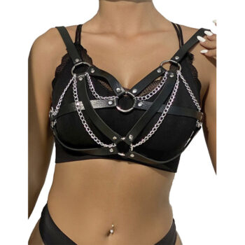 SUBBLIME - 953713 CEINTURE PUNK BONDAGE BOUCLE MÉTAL NOIRE TAILLE UNIQUE-SUBBLIME FETISH-sextoys-lingerie-bdsm-hygiène-sexshop
