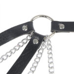 SUBBLIME – 953713 CEINTURE PUNK BONDAGE BOUCLE MÉTAL NOIRE TAILLE UNIQUE