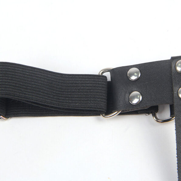 SUBBLIME - 953744 JARRETELLE PUNK EN CUIR AJUSTABLE NOIR TAILLE UNIQUE-SUBBLIME FETISH-sextoys-lingerie-bdsm-hygiène-sexshop