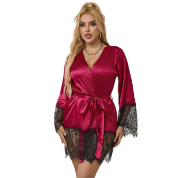SUBBLIME - 953812 PYJAMA DENTELLE ÉLÉGANT + STRING ROUGE S/M-SUBBLIME SETS-sextoys-lingerie-bdsm-hygiène-sexshop