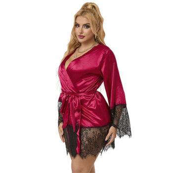 SUBBLIME - 953829 PYJAMA DENTELLE ÉLÉGANT + STRING ROUGE L/XL-SUBBLIME SETS-sextoys-lingerie-bdsm-hygiène-sexshop
