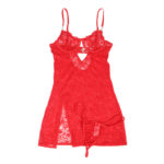 SUBBLIME – 954208 BABYDOLL EN DENTELLE À BRETELLES RÉGLABLES ROUGE S/M