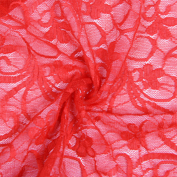 SUBBLIME - 954208 BABYDOLL EN DENTELLE À BRETELLES RÉGLABLES ROUGE S/M-SUBBLIME BABYDOLLS-sextoys-lingerie-bdsm-hygiène-sexshop